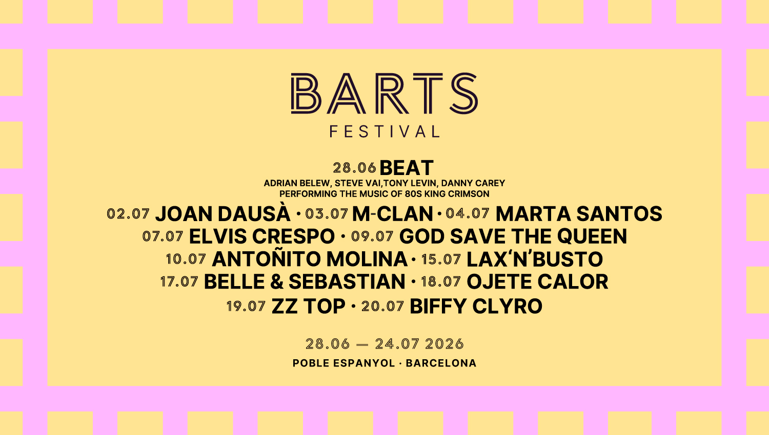 BARTS REVIVE COMO FESTIVAL DE VERANO EN EL POBLE ESPANYOL