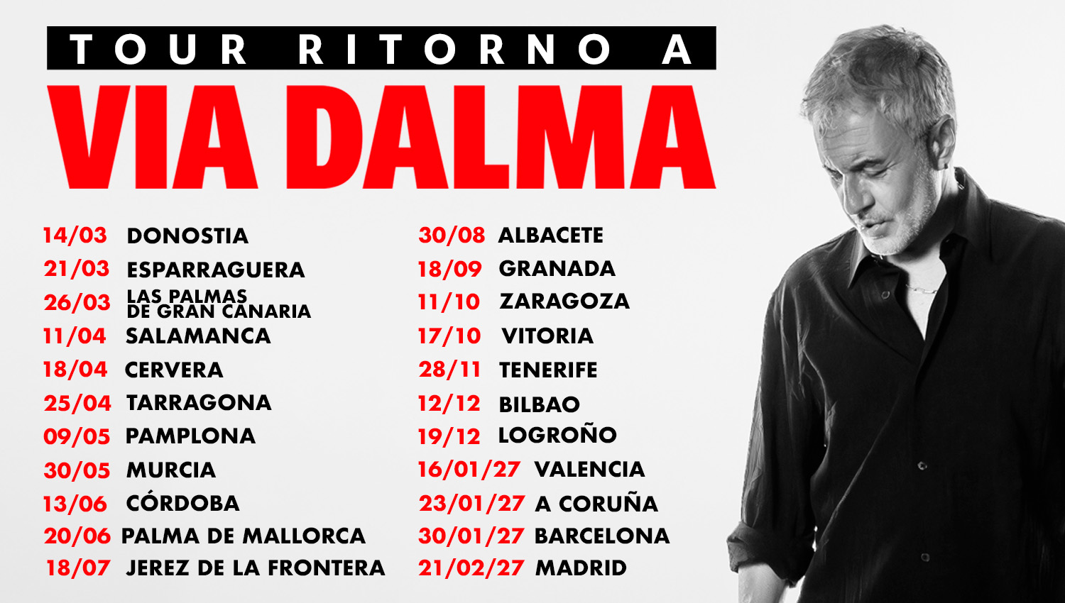 SERGIO DALMA PRESENTA SU ÁLBUM <I>RITORNO A VIA DALMA</I> CON UNA GIRA HOMÓNIMA