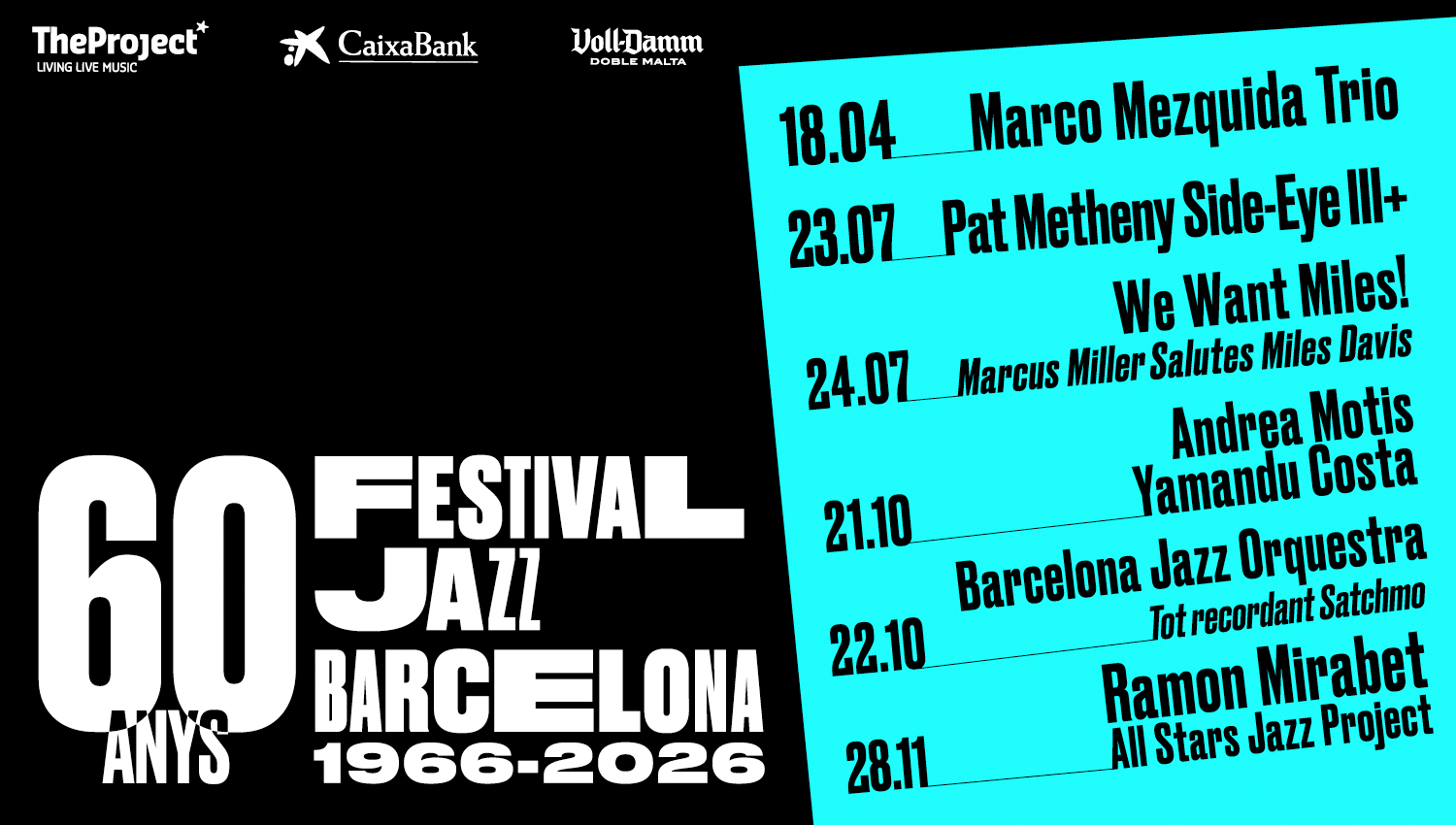 EL FESTIVAL DE JAZZ DE BARCELONA APLEGA 68.300 ESPECTADORS I INICIA EL CAMÍ DE CELEBRACIÓ DELS SEUS 60 ANYS