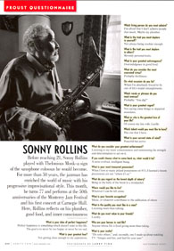 INTERROGANT A SONNY ROLLINS