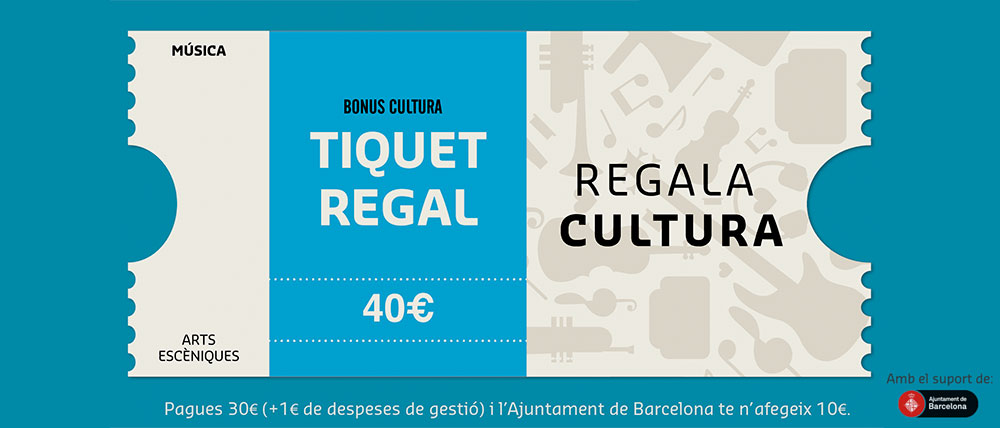 TIQUET REGAL: REGALA MÚSICA EN DIRECTE